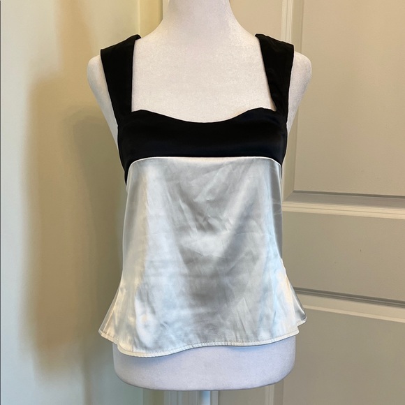 SHEIN Tops - SHEIN Black and White Satin Camisole Top Juniors M